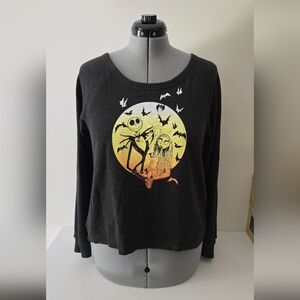 Disney Nightmare Before Christmas Jack & Sally Moon Sweatshirt Women’s Large